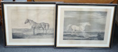 After Rudolph Ackermann (1764-1834) and James Ward (1769-1859), two black and white engravings, '
