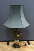 A Murano glass table lamp with shade, 80cm high