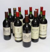 Seven bottles of Saint-Estephe 1982 and three bottles of Haute Medoc 1985 Chateau Fondbonne