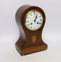 An Edwardian Mappin & Webb balloon case mantel clock