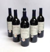 Six bottles of Margaux 2000 Chateau La Tour de Bessan wine