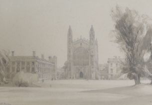 Ernest Alfred Sallis Benney, ARCA, (1894-1966), watercolour, Kings College, Cambridge, signed, 34