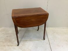 A George III banded mahogany Pembroke table, width 51cm, depth 72cm, height 73cm