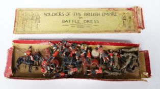 Britain's soldiers from set 1858, British Infantry in Battle Dress with original box, and Scottish