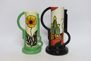 A Bernadette Eve “Orchard” jug, hand painted by Bernadette Eve and an Old Ellgreave “Marshland