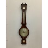 A 19th century Bugden of Covent Garden mahogany wheel barometer, height 100cm