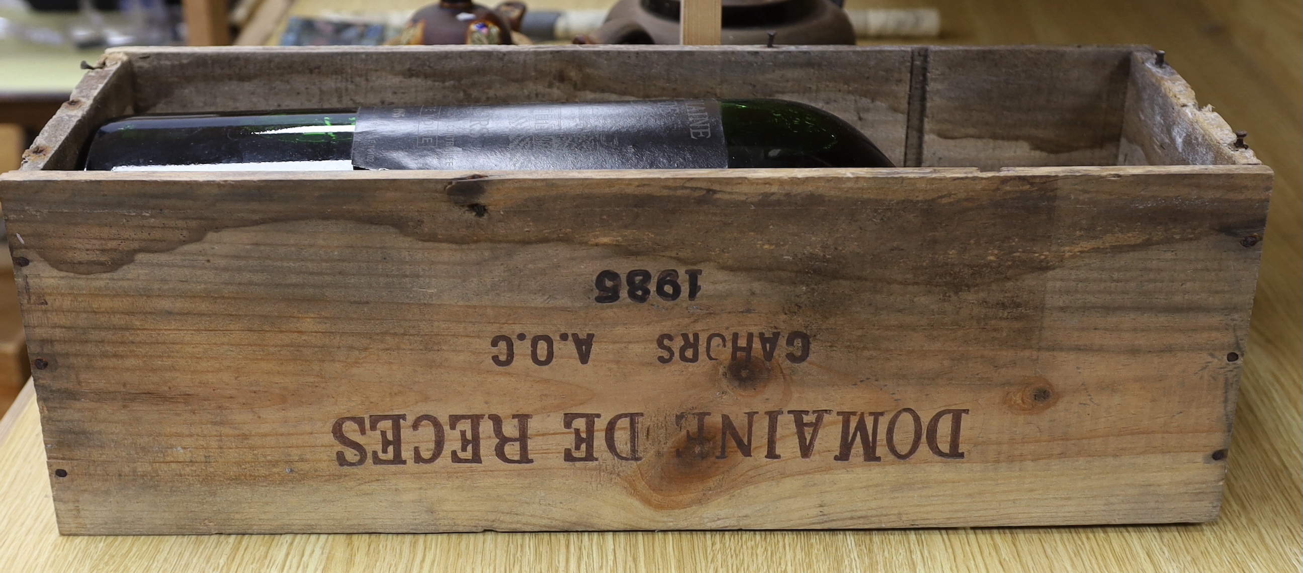 A cased six litre bottle of 1989 Cahors, Demaine de Reces, wine - Image 3 of 3