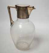 A Hukin & Heath claret jug, in the manner of Christopher Dresser, 20cm high
