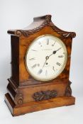 T. Mitchell, London, a William IV mahogany cased eight day bracket timepiece, 45cm high
