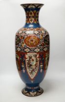 A large Japanese cloisonné enamel baluster vase, Meiji period, 62 cm high