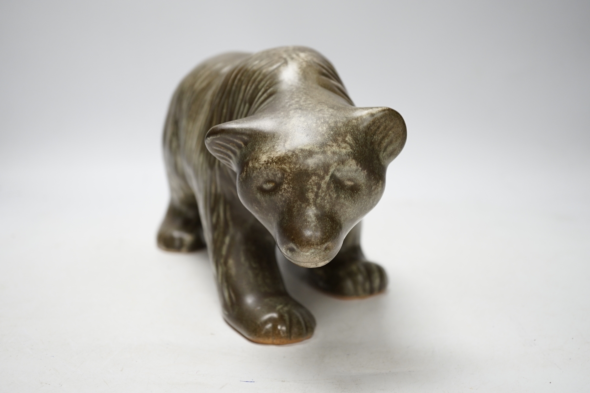 A Johgus Bornholm ceramic bear, and assorted coloured glass, tallest 31cm - Image 2 of 5