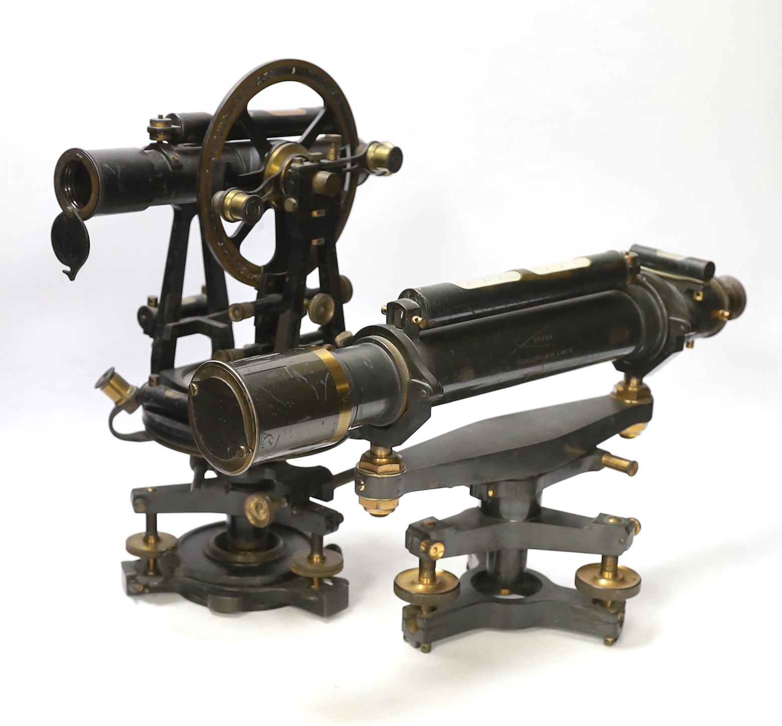 An early 20th century micrometer theodolite by Heath & Co. ‘Hezzanith’, Crawford, London, and an