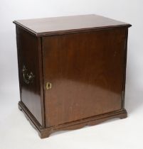 An early 19th century mahogany apothecary box, opening on both opposite sides and top lid, with