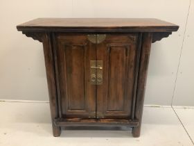 An India Jane Chinese pine two door side cabinet, width 120cm, depth 55cm, height 107cm