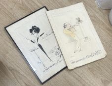 Ivy Palmer, collection of ink cartoons with a Brighton connection including ‘Capt. H G Amers, on the