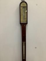 A Victorian Anderson of Gravesend rosewood stick barometer, height 92cm