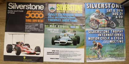 Three 1970s, Silverstone motor racing posters; a GKN 22nd International Trophy Meeting, 26 April