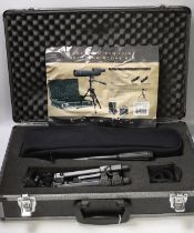 A Leupold Sequoia standard spotting scope, 20-60x80mm, model 61135, with tripod, strap and covers,
