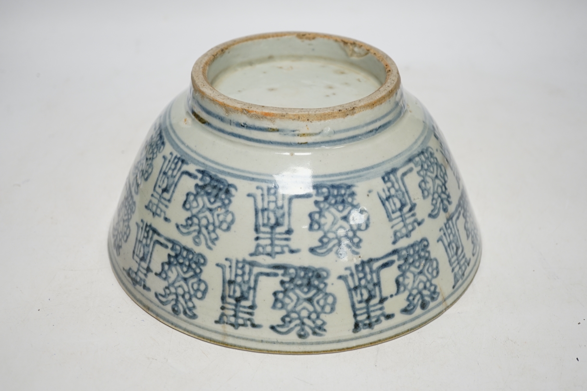 A Chinese Export bowl and three others, export bowl 11cm high - Image 12 of 12