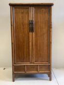 An India Jane Chinese elm two door wardrobe, width 100cm, depth 62cm, height 188cm