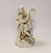 A Derby porcelain figure, Time clipping Cupid’s wings, c.1775, 25cm high