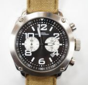 A gentleman's modern stainless steel 'Original Montgomery' chronograph quartz wrist watch, on a