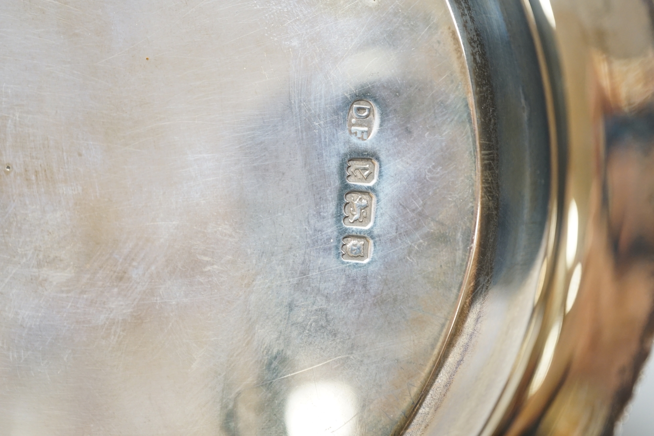 A cased George V silver christening bowl and spoon, Josiah Williams & Co, London, 1919/20, bowl - Image 3 of 3