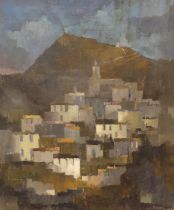 Michael Cadman R.A. (1920-2010), oil on canvas, 'View of a Mediterranean town', signed and dated
