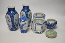 A group of Japanese and Korean ceramics, 18th century and later, to include an Arita blue and