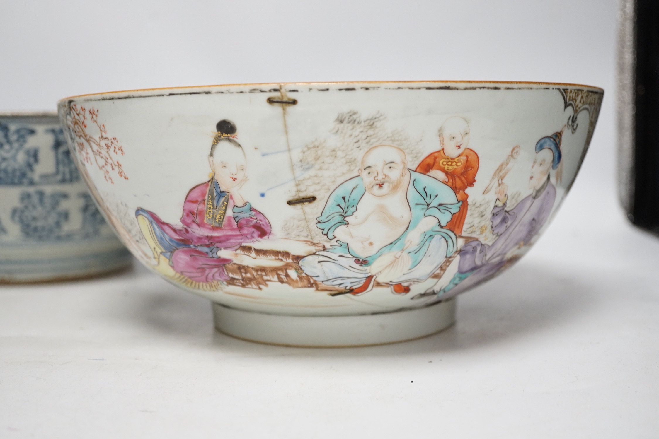 A Chinese Export bowl and three others, export bowl 11cm high - Image 10 of 12