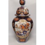 A large Japanese Imari vase and cover, 19th century, 70cm
