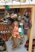 A collection of four Sicilian knight puppets,
