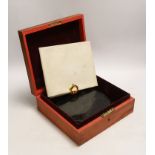 A cased George V Letters Patent related royal parchment document with large wax seal attached,