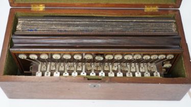 Three 19th century French accordions, two cased, a La Bandeneon for restoration