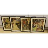 After Richard Lindner (German/American, 1901-1978), set of four vintage colour lithographs,