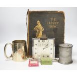 An archive of 1930s motor-racing memorabilia, including three plated mugs; London to Exeter 1930,