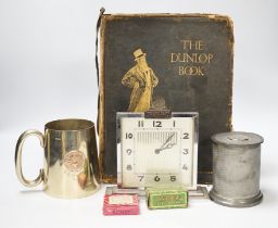 An archive of 1930s motor-racing memorabilia, including three plated mugs; London to Exeter 1930,