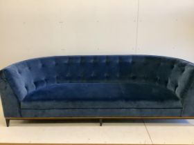 An Amy Sommerville Talay three seater sofa, upholstered in Abbott & Boyd Amazonie fabric, width