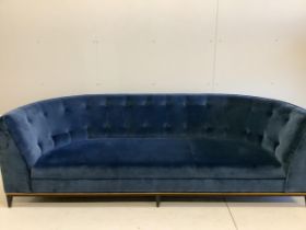 An Amy Sommerville Talay three seater sofa, upholstered in Abbott & Boyd Amazonie fabric, width