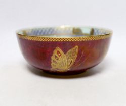 A Wedgwood Butterfly lustre bowl, pattern Z4827, 22.5cm diameter