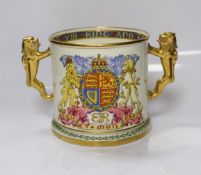 A large Paragon two handled Edward VIII coronation cup, Limited edition number 221/1000, 15.5cm