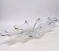 A French 1960s Vannes glass centrepiece, 68cm