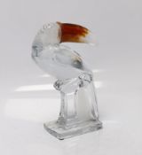 A Daum glass toucan, Daum France etched to base, 22.5cm