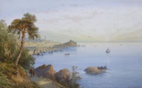 Sydney Mortimer Laurence (British, 1858-1940), watercolour, 'Varenna, Lake Como', signed, 43 x 69cm
