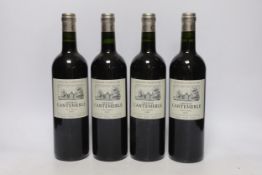 Four bottles of Cantemerle 2009 wine