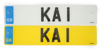 UK Vehicle registration number 'KA 1', held on DLVA V778 Retention Certificate.Before bidding on