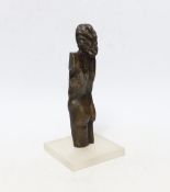 Victor Salmones (1937-1989), bronze small nude, marked to side ‘A-39-V-SALMONES S/N’, 19cm