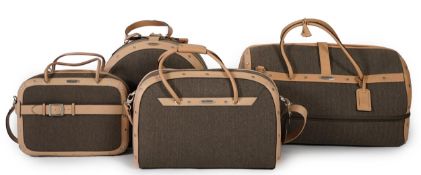 Four Samsonite Black Label luggage bags, herringbone pattern, Large holdall 64cm x 35cm x 38cmMedium