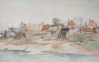 Thomas Bush Hardy (1842-1897), watercolour, 'Sandwich', signed, 28 x 44cm, unframed