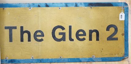 ‘The Glen 2’ road sign, 121 x 42cm